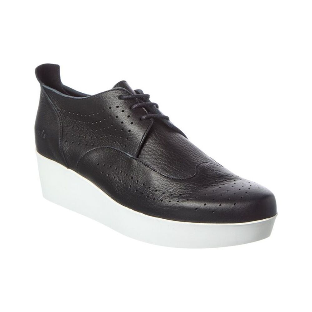Arche Furbye Leather Flat, Black